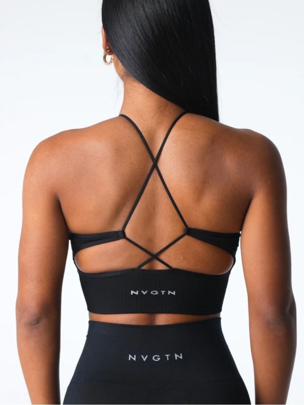 NVGTN Black Embrace Seamless Sports Bra